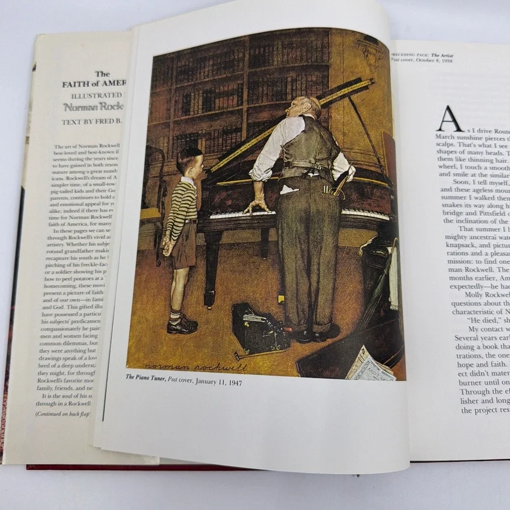 Norman Rockwell The Faith of America Hardcover Book Fred Bauer Guidepost Vintage